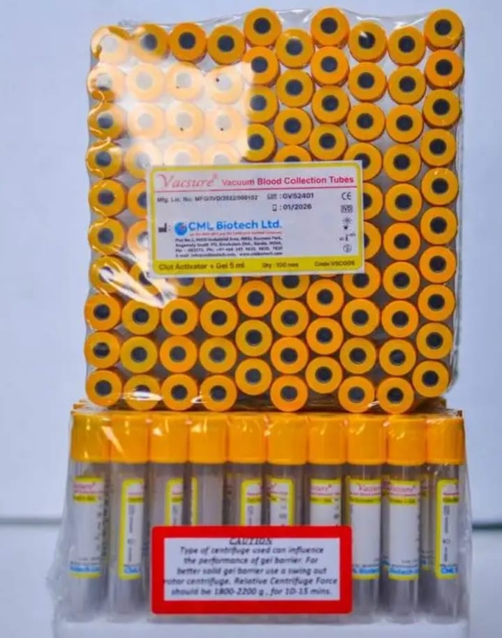 Vacuum Blood Collection Tubes (Yellow)